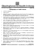 Bibliography on Health Indexes Number 2 1988