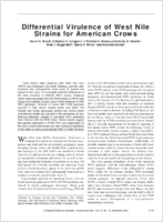 Differential Virulence of West Nile Strains for American Crows