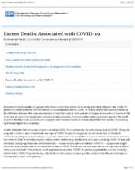 Excess Deaths Associated with COVID19 Provisional Death Counts for Coronavirus Disease COVID19 20210609