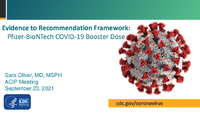 Evidence to Recommendation Framework PfizerBioNTech COVID19 Booster Dose