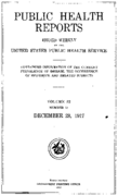 Public Health Reports  v 32 no 52  cover