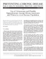 Use of Colonoscopy and Flexible Sigmoidoscopy Among African Americans and Whites in a LowIncome Population