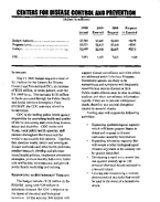 Centers for Disease Control and Prevention Budget Summary FY2000