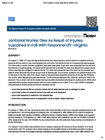 Janitorial Worker Dies as Result of Injuries Sustained in Fall with Personnel Lift  Virginia FACE 9516