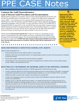Common site audit nonconformance lack of internal audit procedures and documentation