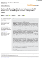 Racial and Ethnic Disparities in Mortality Among World Trade Center Health Registry Enrollees with Post911 Cancer
