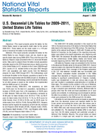 US Decennial Life Tables for 20092011 United States Life Tables 20200807