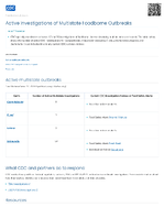 Active investigations of multistate foodborne outbreaks