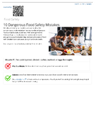Food Safety 10 Dangerous Food Safety Mistakes 2023