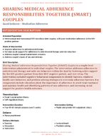 SHARING MEDICAL ADHERENCE RESPONSIBILITIES TOGETHER SMART COUPLES