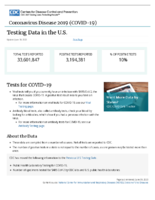 Coronavirus Disease 2020 COVID19 Testing Data in the US Updated June 30 2020