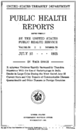 Public Health Reports  v 50 no 28  cover