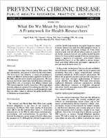 What Do We Mean by Internet Access A Framework for Health Researchers