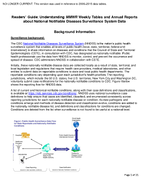 Readers guide Understanding MMWR weekly tables and annual reports about National Notifiable Diseases Surveillance System data
