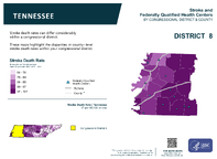 TN Congressional District 08 Stroke and Federally Qualified Health Centers Map 118th Congress