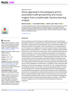 Stress Appraisal in the Workplace and Its Associations with Productivity and Mood Insights from a Multimodal Machine Learning Analysis