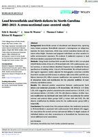 Lead Brownfields and Birth Defects in North Carolina 20032015 A CrossSectional CaseControl Study