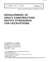 Development of Draft Construction Safety Standards for Excavations Volume 1