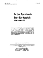 Surgical Operations in ShortStay Hospitals United States  1971