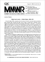 Morbidity and Mortality Weekly Report MMWR August 5 1994  Vol 43  No 30
