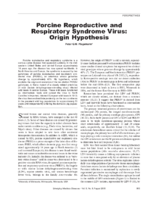 Porcine Reproductive and Respiratory Syndrome Virus Origin Hypothesis