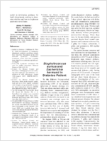 Staphylococcus aureus and Escherichia hermanii in Diabetes Patient