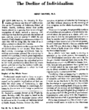 The decline of individualism