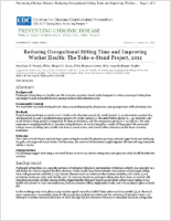 Reducing Occupational Sitting Time and Improving Worker Health The TakeaStand Project 2011