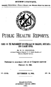 Public Health Reports  v XVIII no 38 supplement  cover