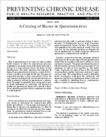 A Catalog of Biases in Questionnaires