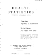 Hernias reported in interviews United States July 1957June 1959