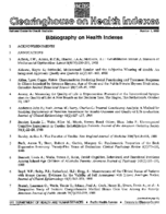 Bibliography on Health Indexes Number 1 1988