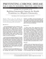 Building Community Capacity for Health Promotion in a Hispanic Community