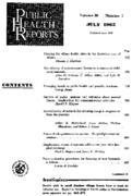 Public Health Reports  v 80 no 7 July 1965  table of contents