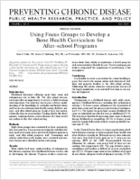 Using Focus Groups to Develop a Bone Health Curriculum for Afterschool Programs