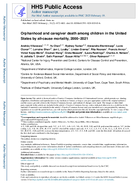 Orphanhood and Caregiver Death Among Children in the United States by Allcause Mortality 20002021