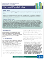 National Death Index NCHS Fact Sheet August 2018