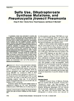 Sulfa Use Dihydropteroate Synthase Mutations and Pneumocystis jirovecii Pneumonia