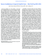 Factors Contributing to Congenital Syphilis Cases  New York City 20102016