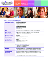 Inside knowledge get the facts about gynecologic cancer 2014 achievements