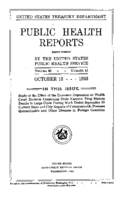 Public Health Reports  v 48 no 41  cover