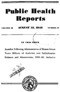 Public Health Reports  v 58 no 33  cover