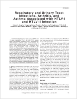 Respiratory and Urinary Tract Infections Arthritis and Asthma Associated with HTLVI and HTLVII Infection