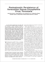 Postepizootic Persistence of Venezuelan Equine Encephalitis Virus Venezuela