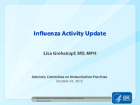 Influenza activity update