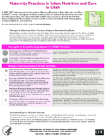 Maternity Practices in Infant Nutrition and Care mPINC in Utah 2010