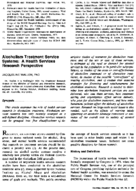 Alcoholism Treatment Service Systems A Health Services Research Perspective