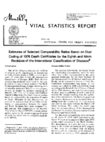 Estimates of Selected Comparability Ratios Based on Dual Coding of 1976 Death Certificates by the Eighth and Ninth Revisions of the International Classification of Diseases