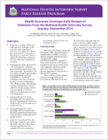 Health insurance coverage early release of estimates from the National Health Interview Survey JanuarySeptember 2014