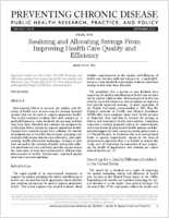 Realizing and Allocating Savings From Improving Health Care Quality and Efficiency